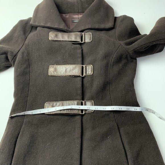 Rudsak Collection Womens size Medium Brown Wool Blend Lined Jacket no hood - Picture 11 of 14